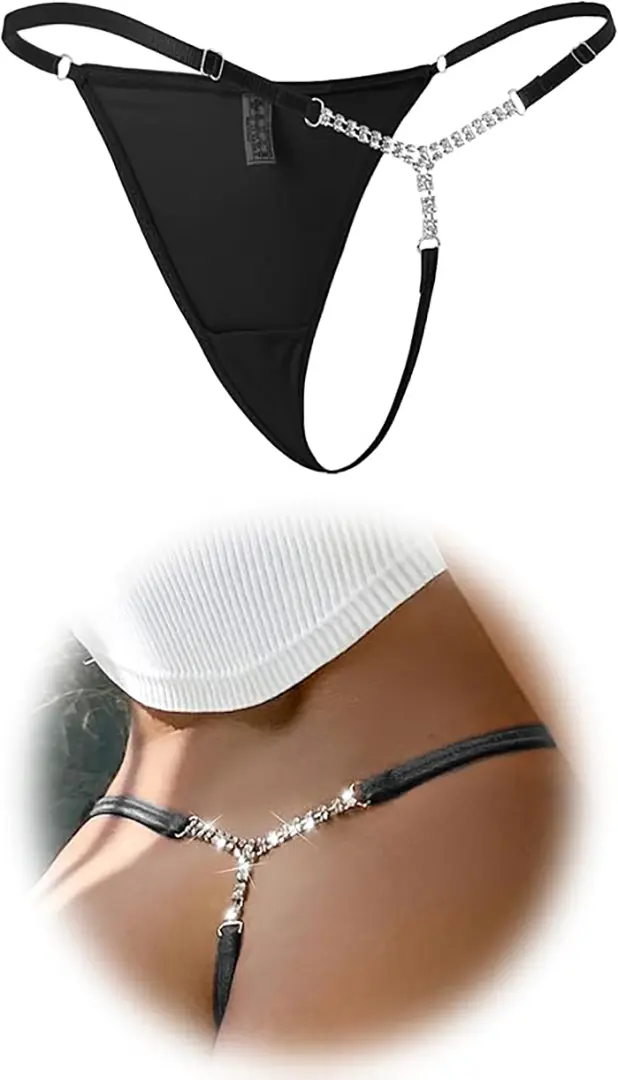 Ohmydear Perizoma G String Diamante Nero Box